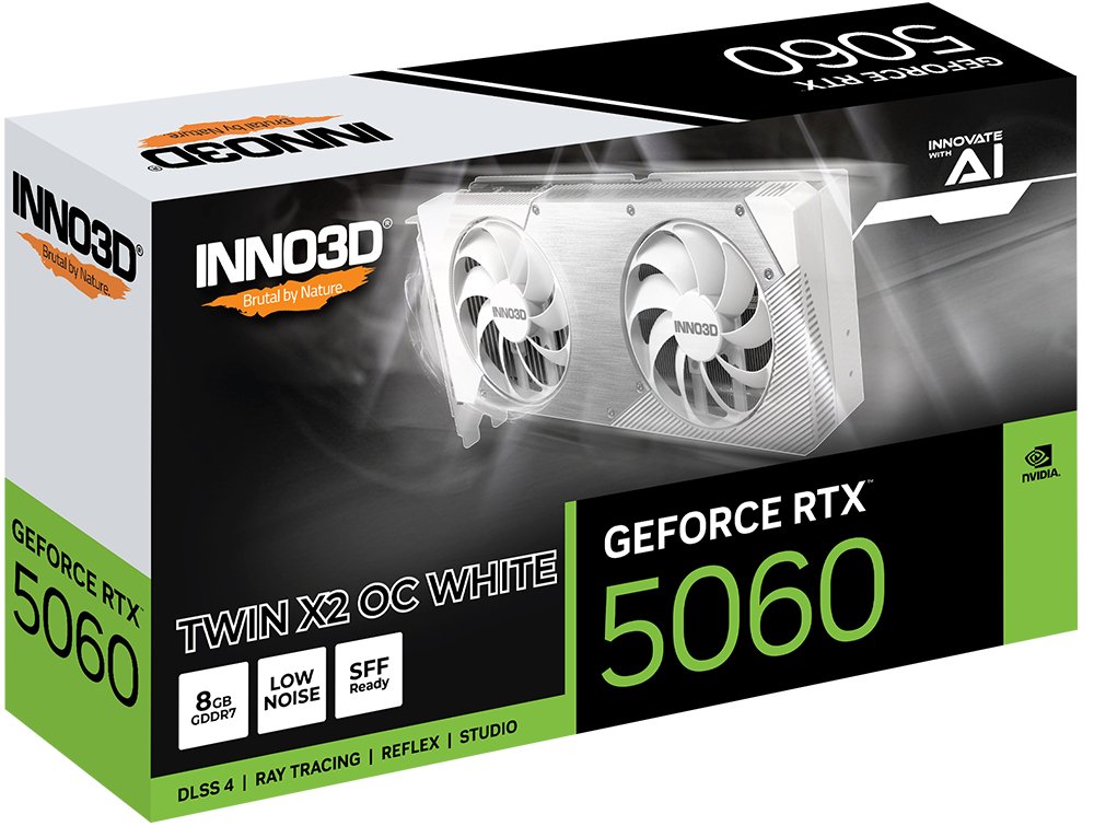 Inno3d Rtx5060 Twin X2 Oc Blanco 8gb Gddr7 Hdmi 3xdp