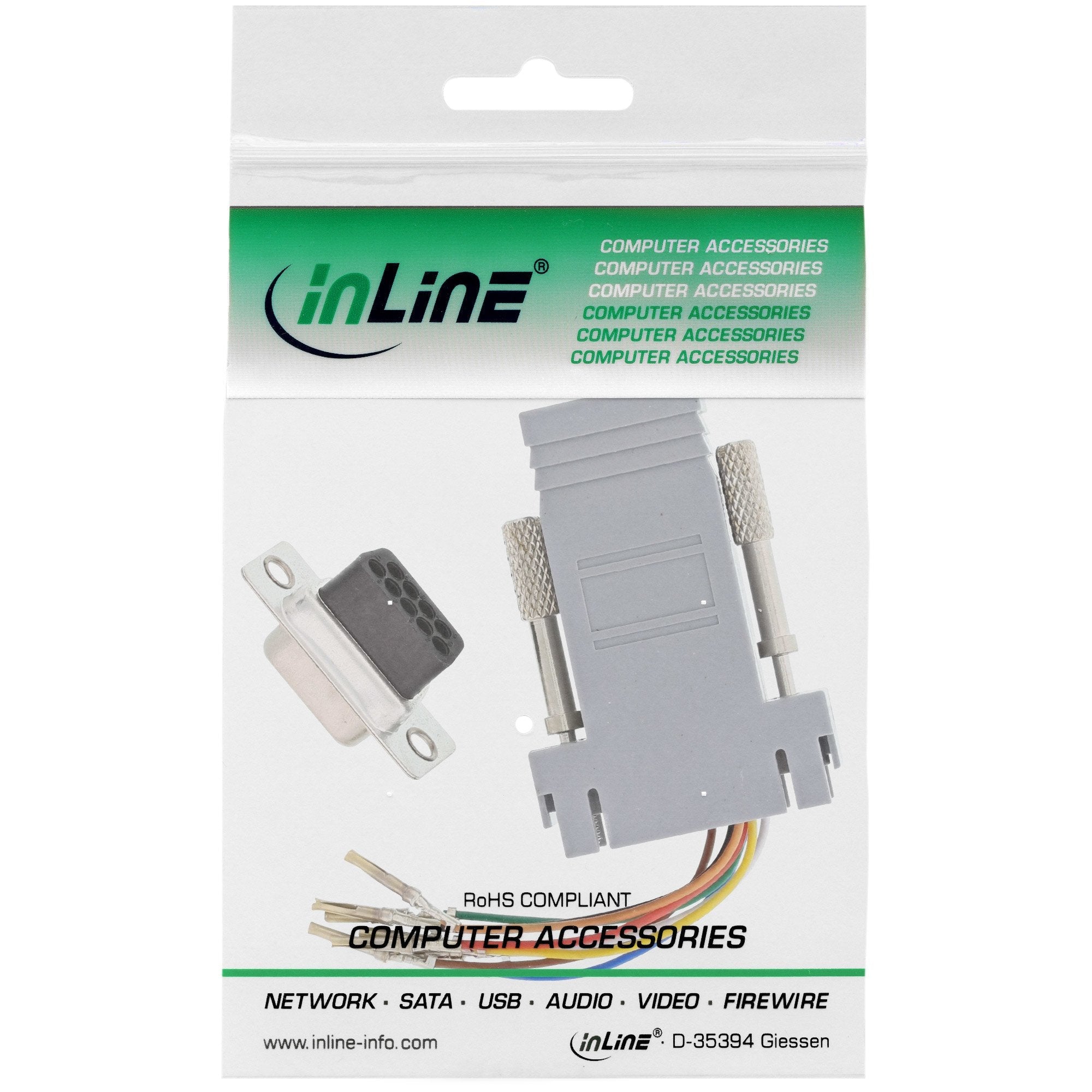 Adaptador Inline Sub-D De 9 Pines Hembra A Rj45 Hembra