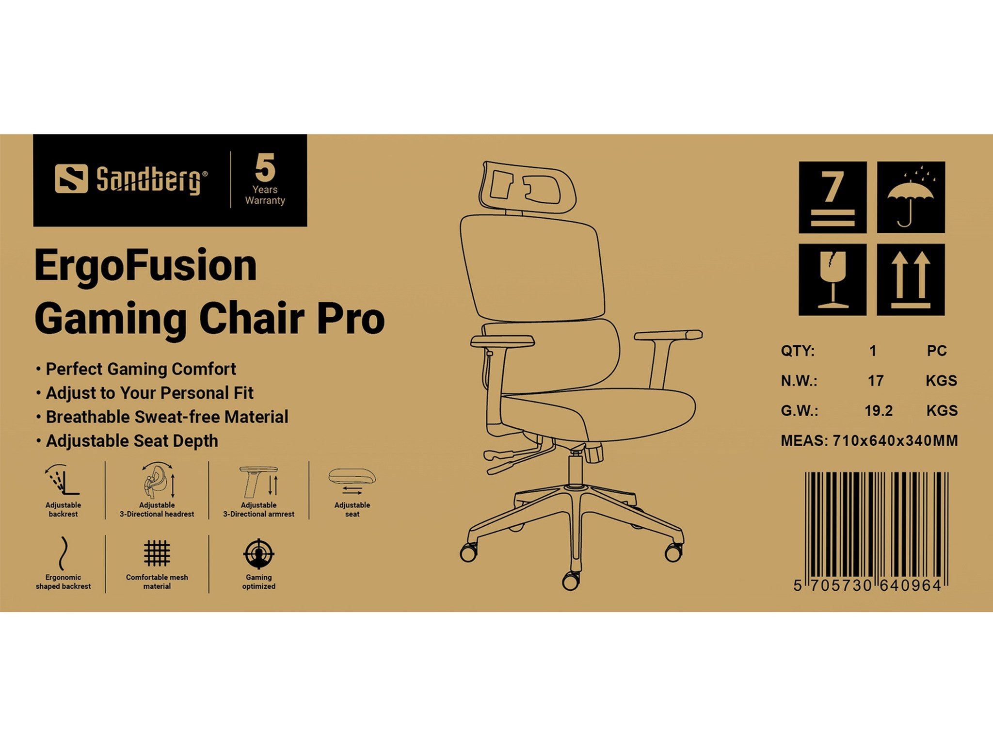 EAN 5705730640964 - Sandberg 640-96 silla para videojuegos Silla para videojuegos universal Asiento acolchado Negro, Gris imagen 10