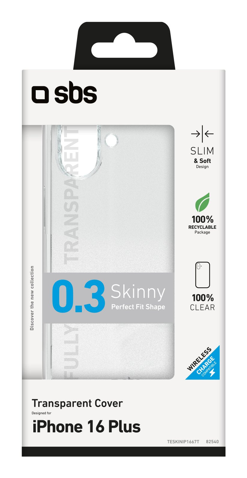 EAN 8018417482540 - SBS TESKINIP1667T funda para teléfono móvil 17 cm (6.7") Transparente imagen 2