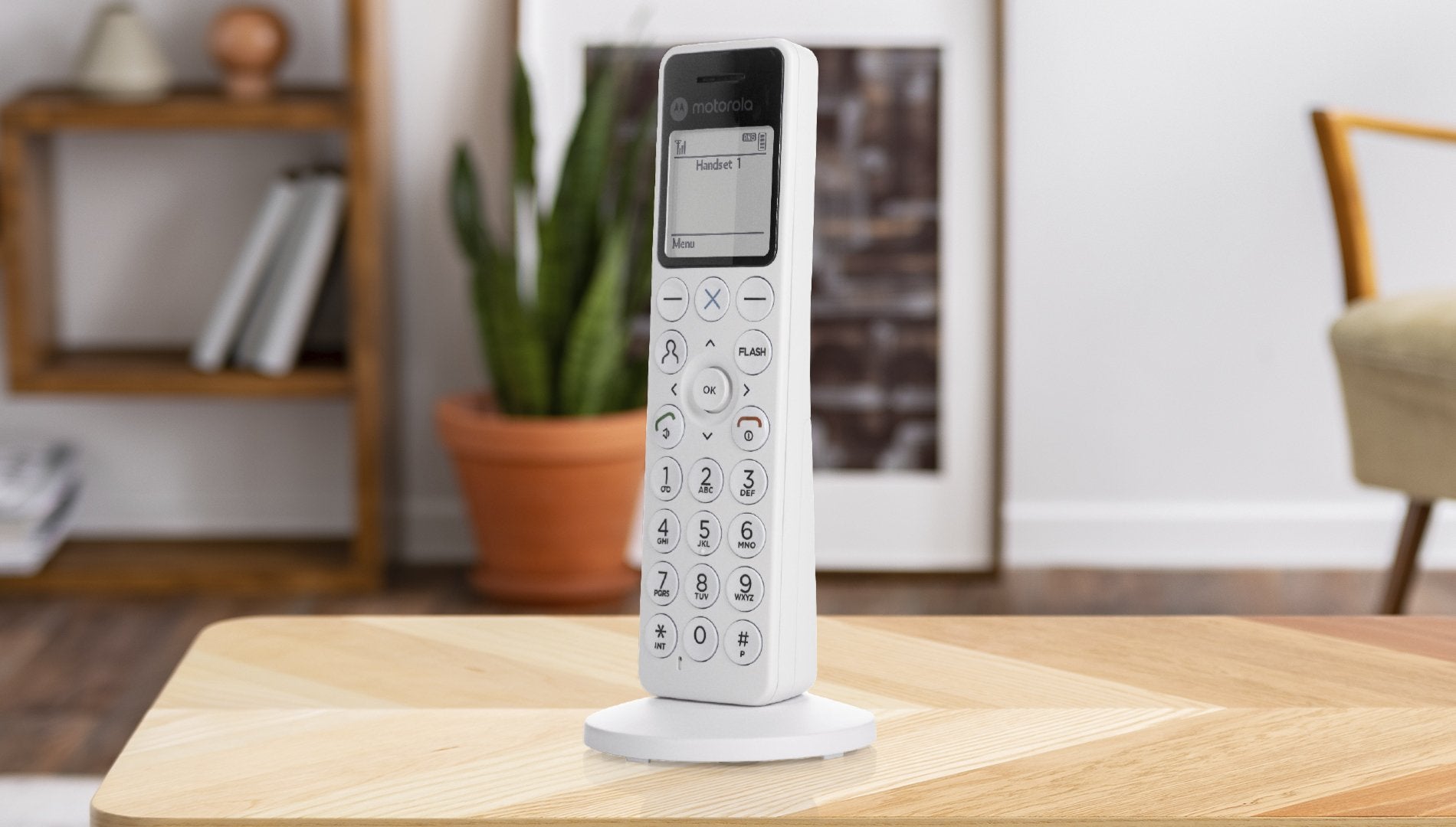Motorola Dot411 Telefono Inalambrico Dect - Gran Pantalla Lcd - Teclado Retroiluminado - Manos Libres