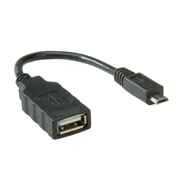 Cable Roline Usb 2.0 Usb 2.0 Typ Micro B - Typ A Bu, Otg, 0,15 M
