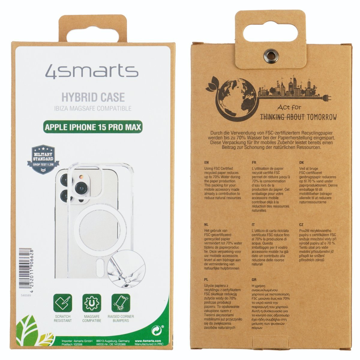 Funda 4smarts Hybrid Ibiza Para Apple Iphone 15 Plus Magsafe-Kompatibel