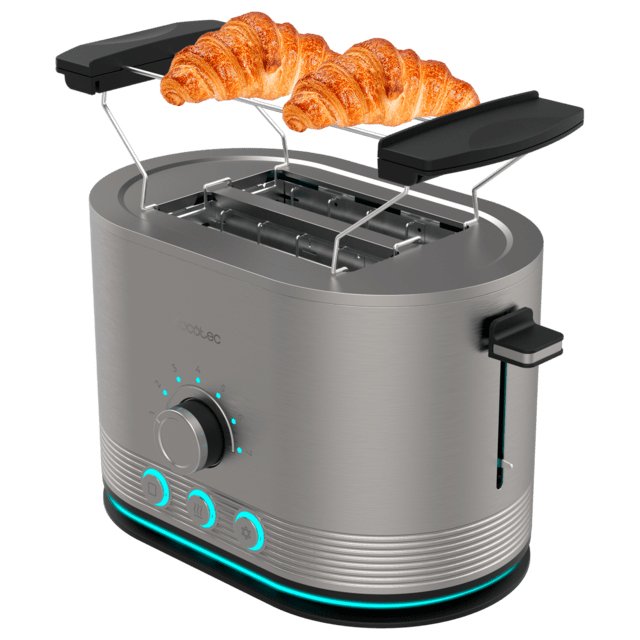 Cecotec Toaster Shine&Toast Double (Edelstahl, 850 Watt, Para 2 Scheiben Toast) 3285