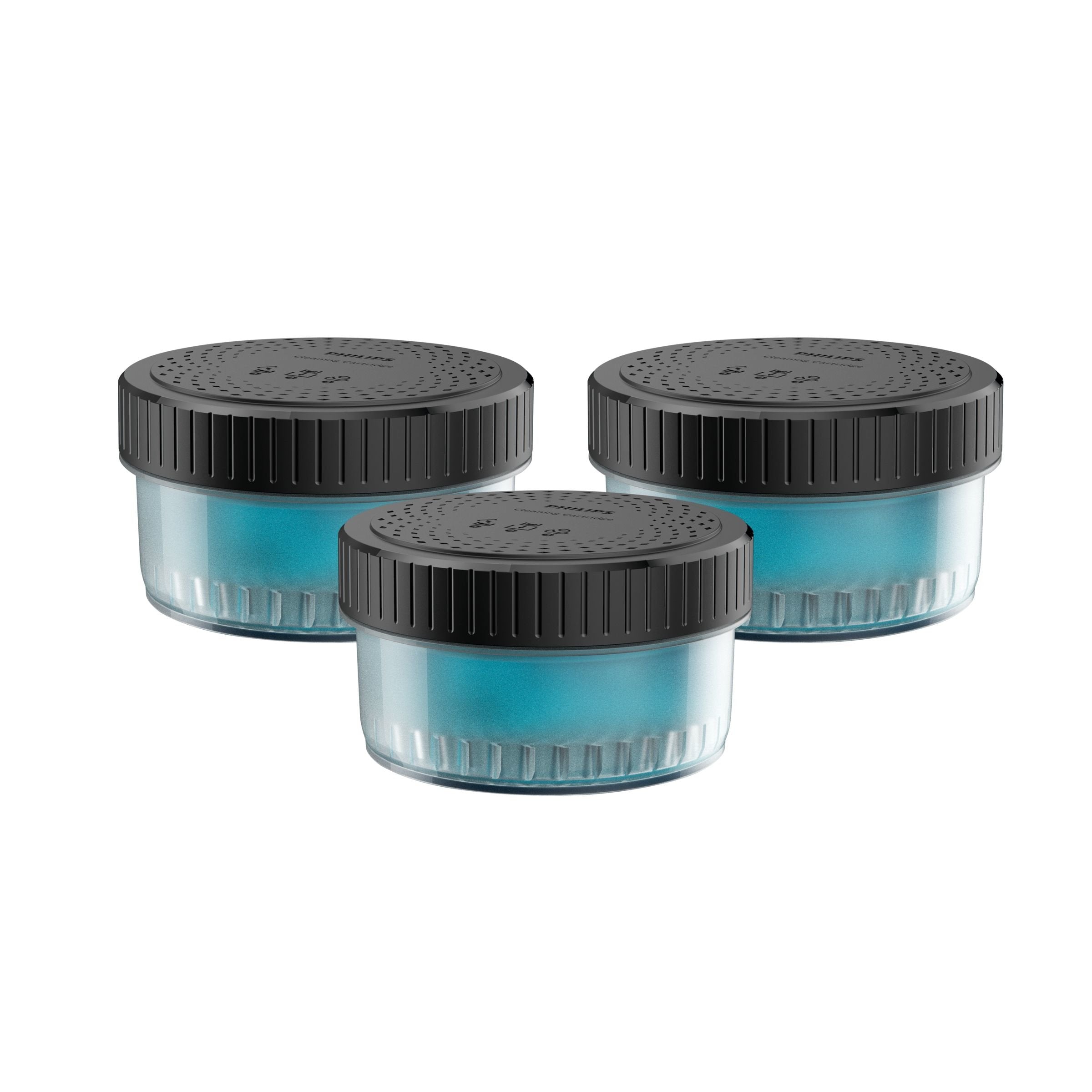 Philips Quick Clean Pod, Cartuchos De Recarga Para Afeitadora Electrica Hombre, Pack 3 Unidades, Fragancia Fresh, Cc13/50