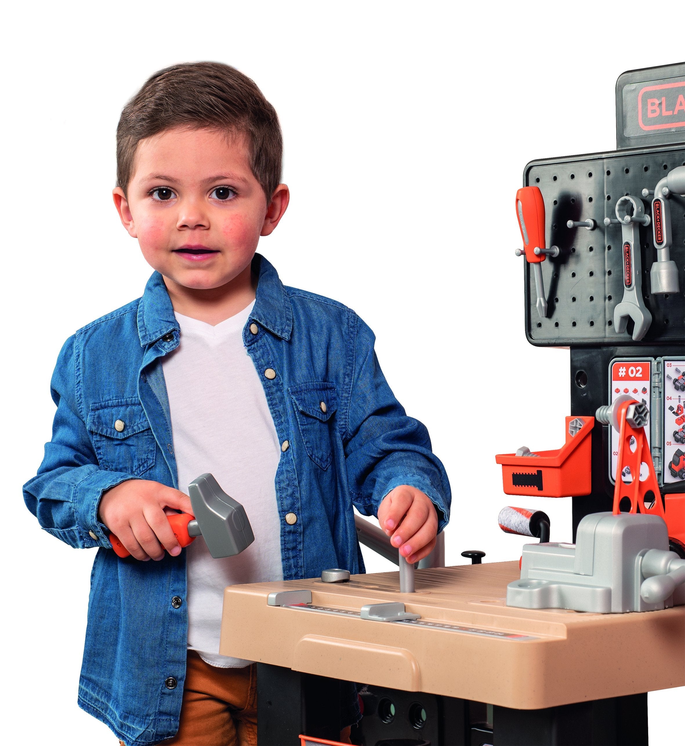 Smoby Black+Decker Mega Banco De Trabajo Centro, Herramienta Infantil Gris/Naranja 7600360726