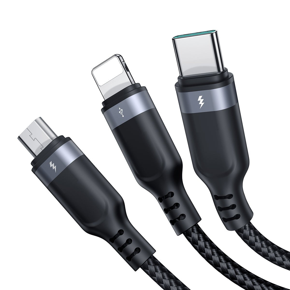 EAN 6956116758592 - JOYROOM S-1T3018A18 cable USB 0,3 m USB A USB C/Micro-USB B/Lightning 4,8 Gbit/s Negro imagen 4