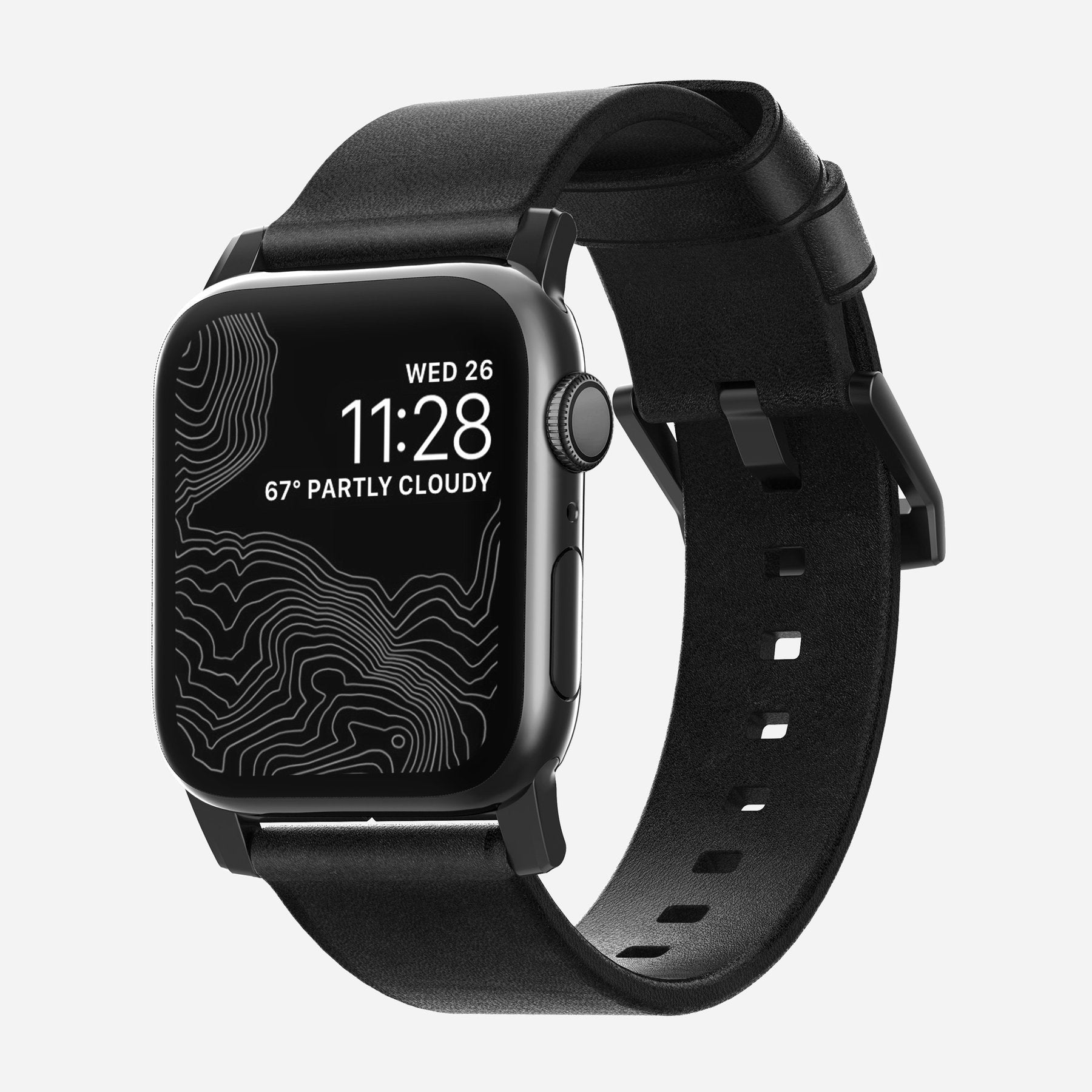Nomad Strap Modern Lthr. Black Connect. Black 42/44/45/49mm