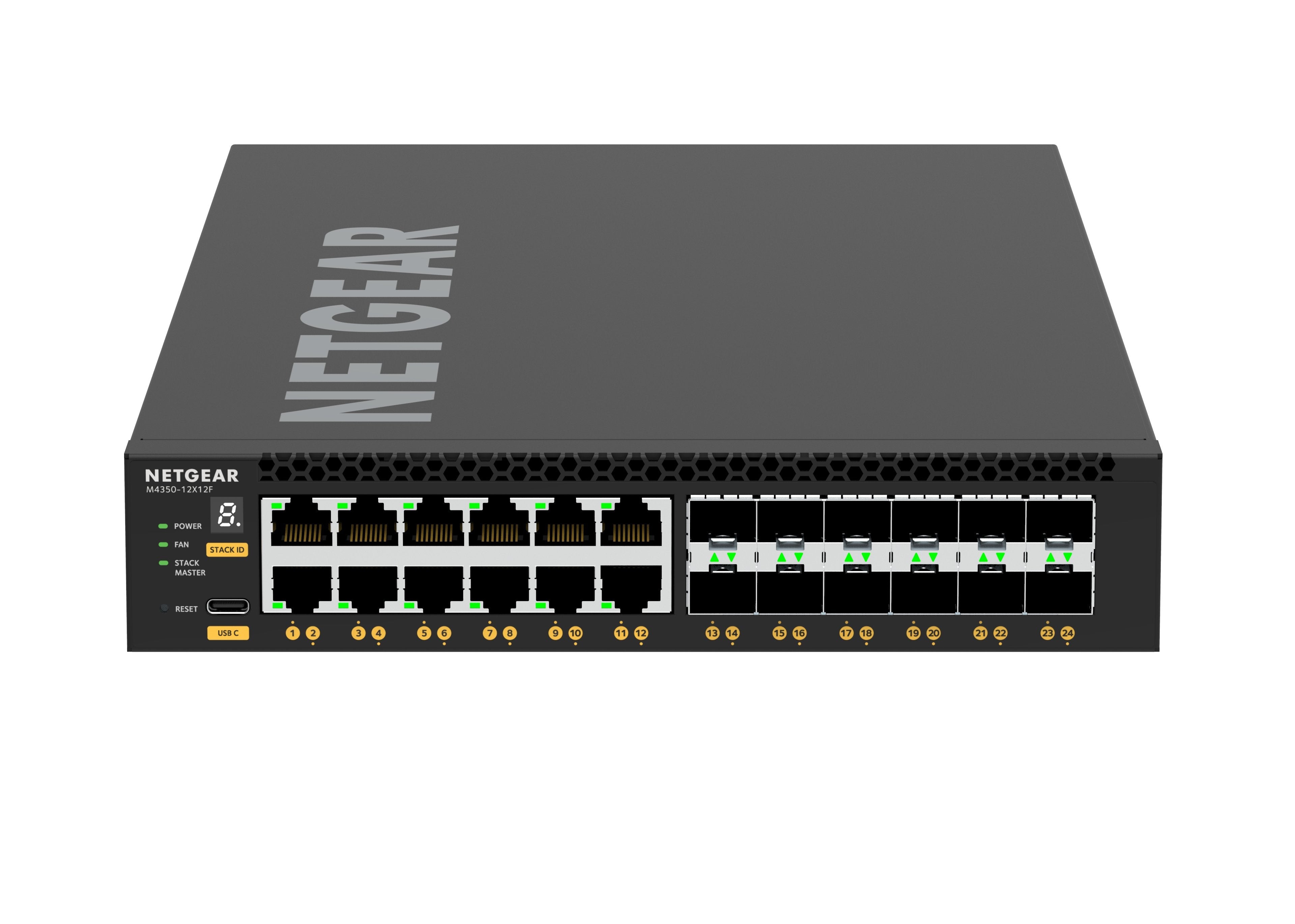 Switch Netgear M4350-12x12f Gestionado L3 10g Ethernet (100/1000/10000) 1u Negro