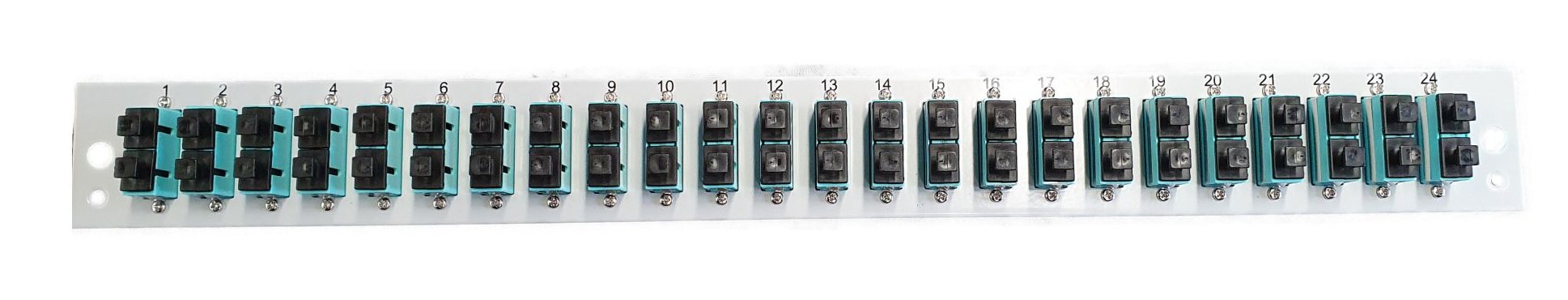 Efb Bestckte Frontblende Mit 24 X Sc Duplex Kupplung Om3 Vertikal, Schwarz