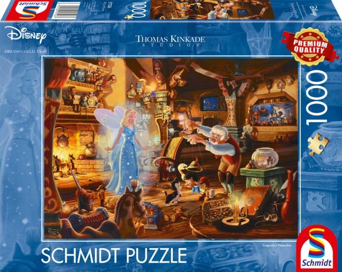 Juegos Schmidt Thomas Kinkade Studios: Disney Dreams Collection - Geppettos Pinocho, Puzzle 1000 Parts 57526