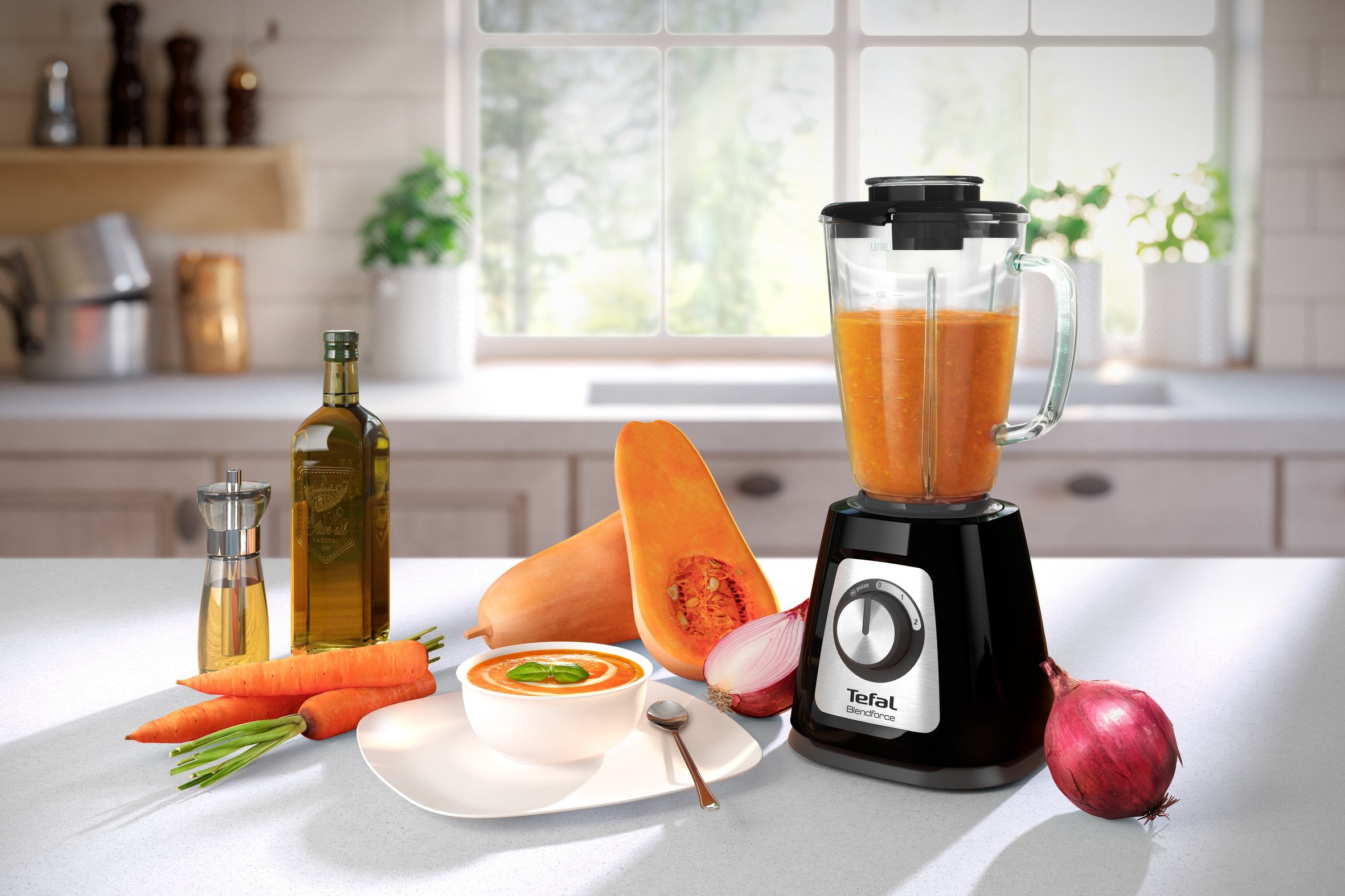 EAN 3016661153419 - Tefal BlendForce II BL4388 licuadora 1,25 L Batidora de vaso 800 W Negro, Acero pulido imagen 10
