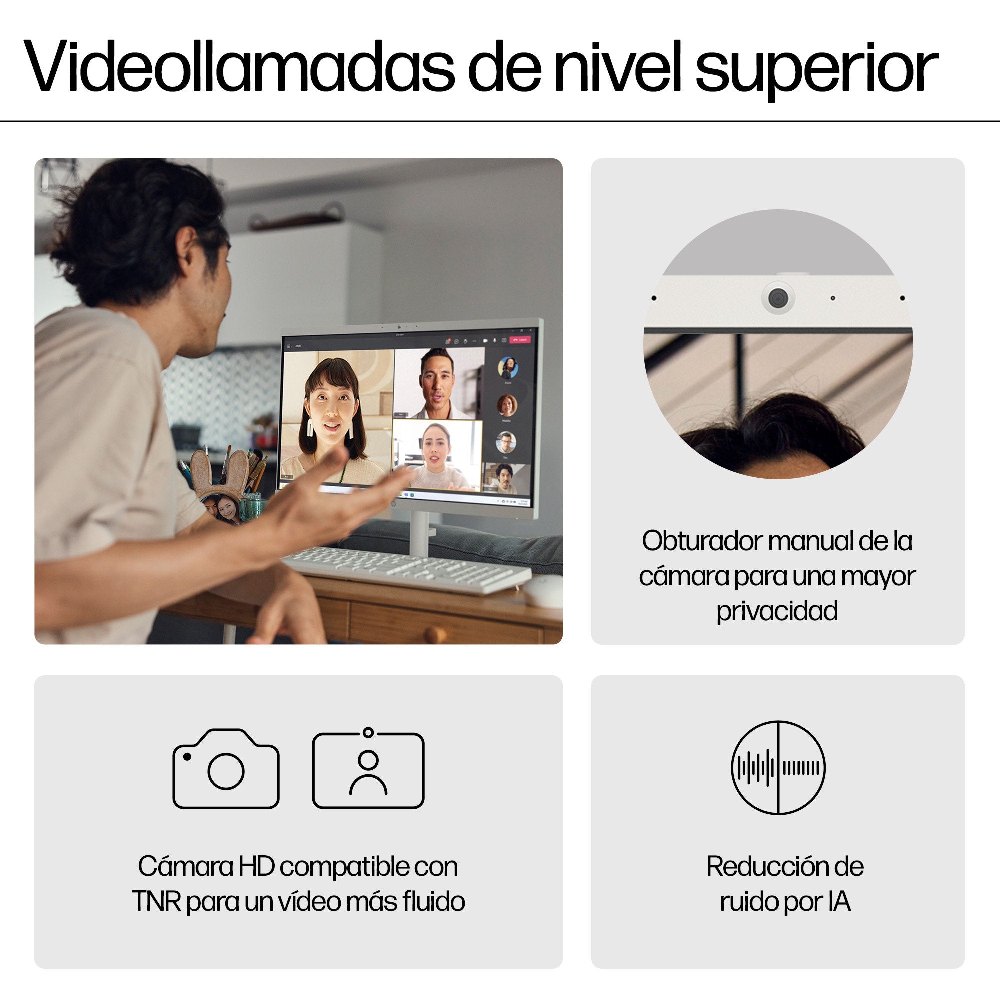 EAN 0198828053602 - HP All-in-One Desktop 22-dg0026ns N200 8 GB DDR5-SDRAM 256 GB SSD Windows 11 Home Blanco imagen 8