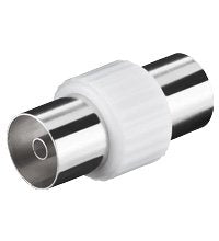EAN 4040849115363 - Goobay 11536 cambiador de género para cable IEC Acero inoxidable, Blanco imagen 1