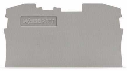 Wago 2006-1291 Abschluss-Und Zwischenplatte,1 Mm Dick,Grau