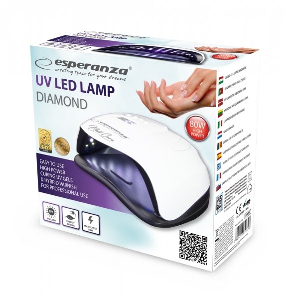 EAN 5901299950326 - Esperanza EBN007 secador de uñas 80 W UV + LED imagen 4
