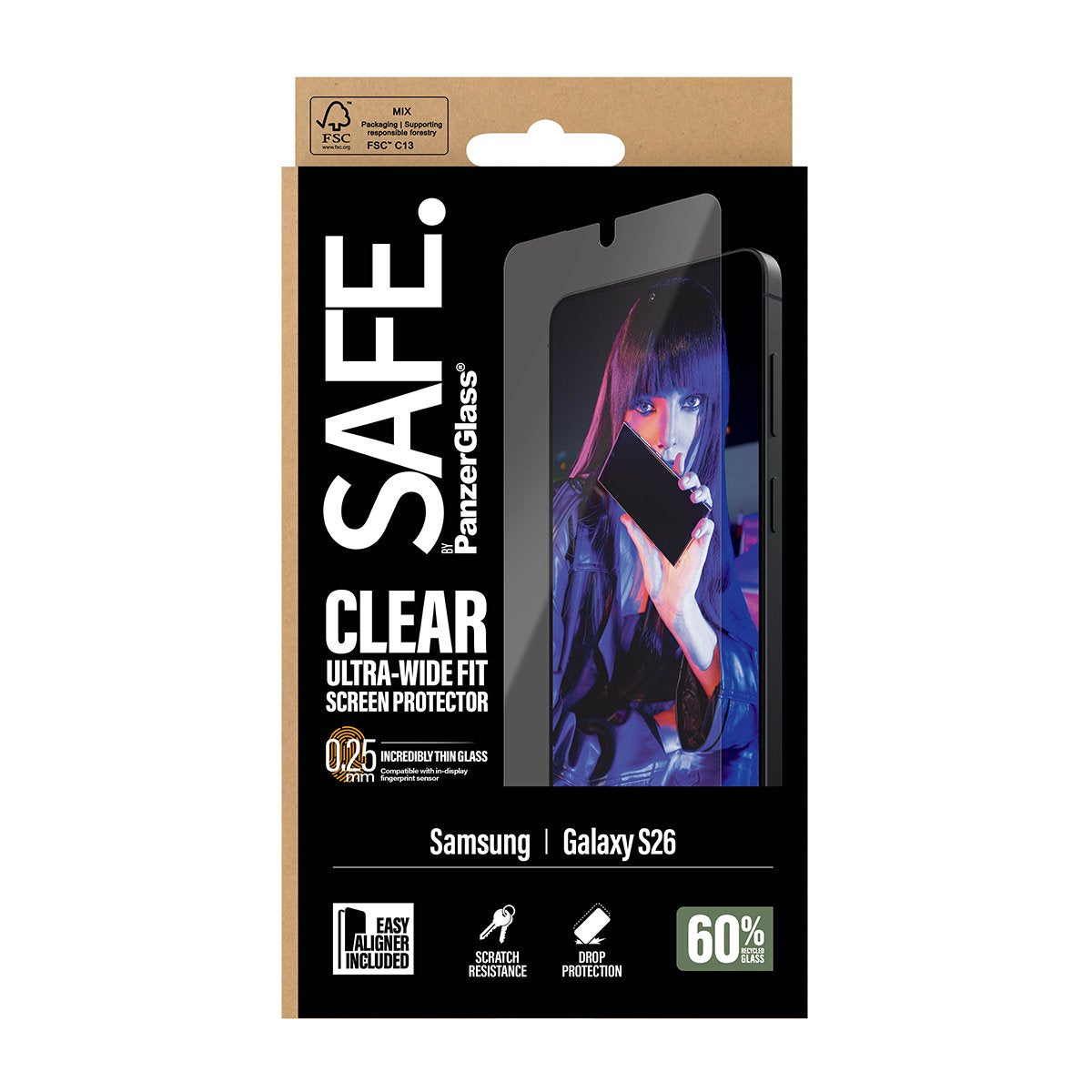 EAN 5715685033940 - PanzerGlass SAFE. by ® Screen Protector Samsung Galaxy S26 | Ultra-Wide Fit w. EasyAligner Protector de p imagen 3