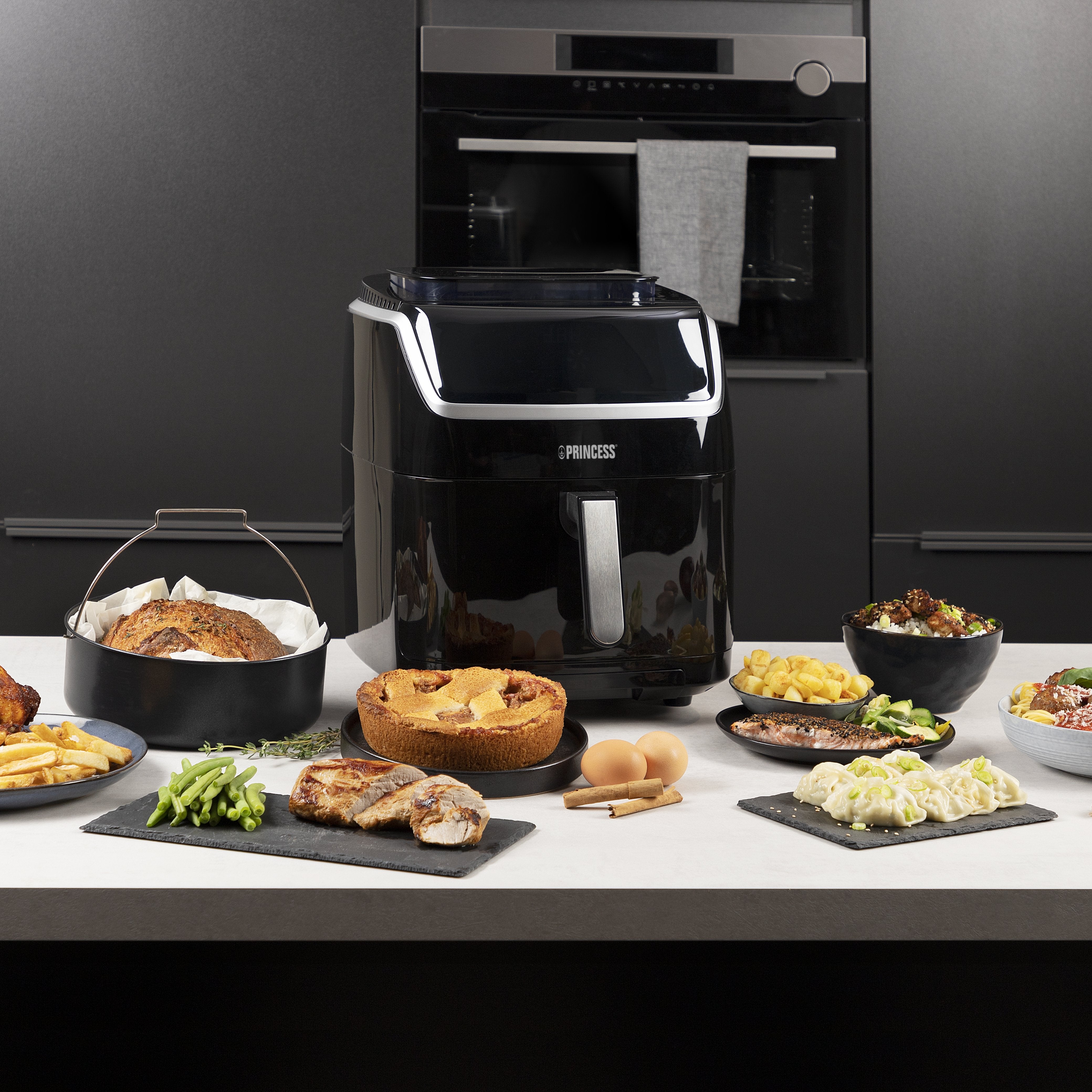 EAN 8713016098412 - Princess 182080 Sencillo 6,5 L Independiente 1700 W Freidora de aire caliente Negro imagen 14