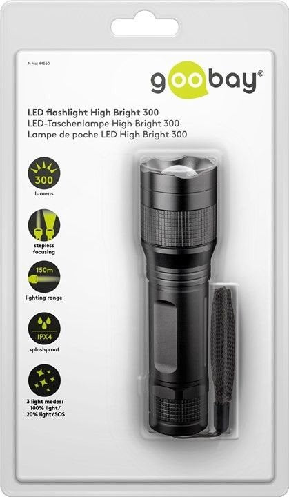 EAN 4040849445606 - Goobay 44560 linterna Negro Linterna de mano LED imagen 4
