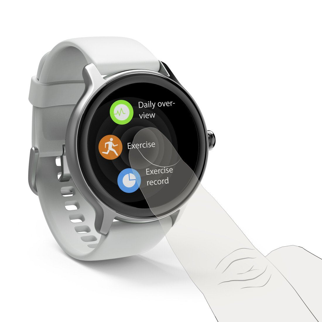 Hama Reloj Pulsera Fit Watch 4910 Gris