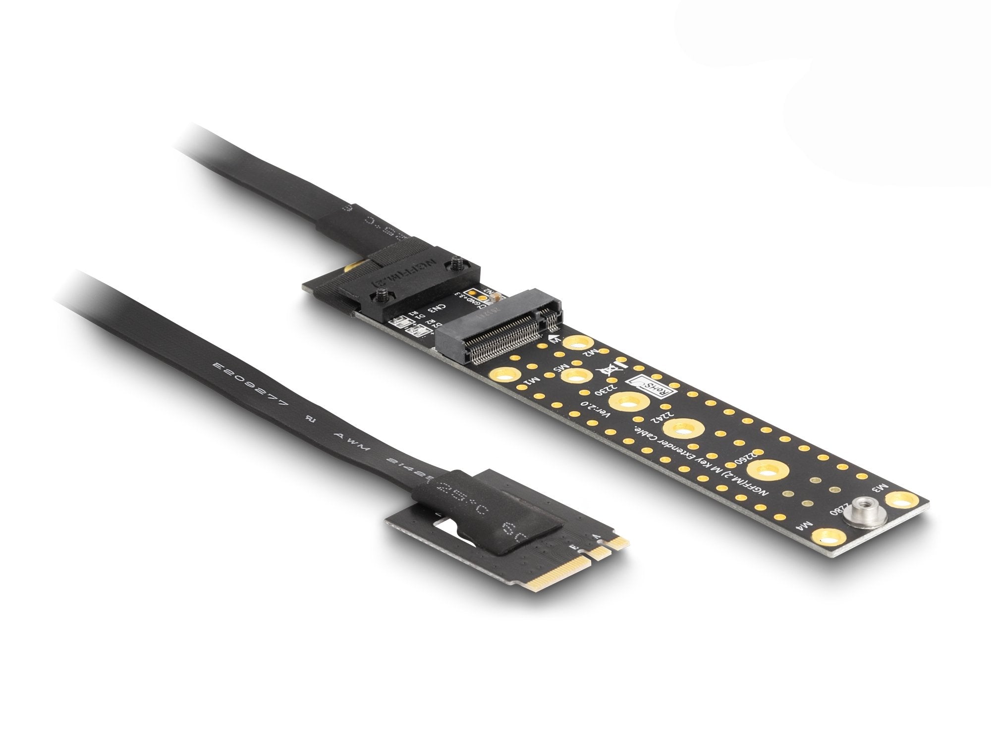 Delock 64215 Tarjeta De Expansion Nvme M.2 Clave A+E Macho A Clave M Ranura Con Cable De 20 Cm