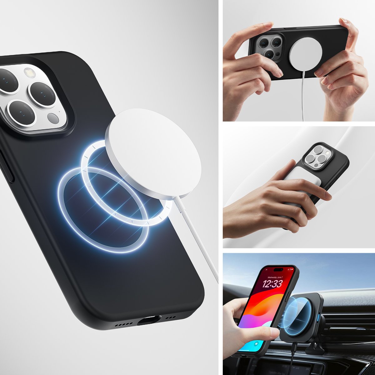 Funda 4smarts De Silicona Cupertino Para Apple Iphone 15 Plus Magsafe-Kompatibel