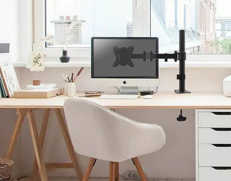 Equip 650151 Soporte De Mesa Inclinable Y Giratorio 360º Para Pantalla 13"-27" Vesa 100x100 Máx 8kg