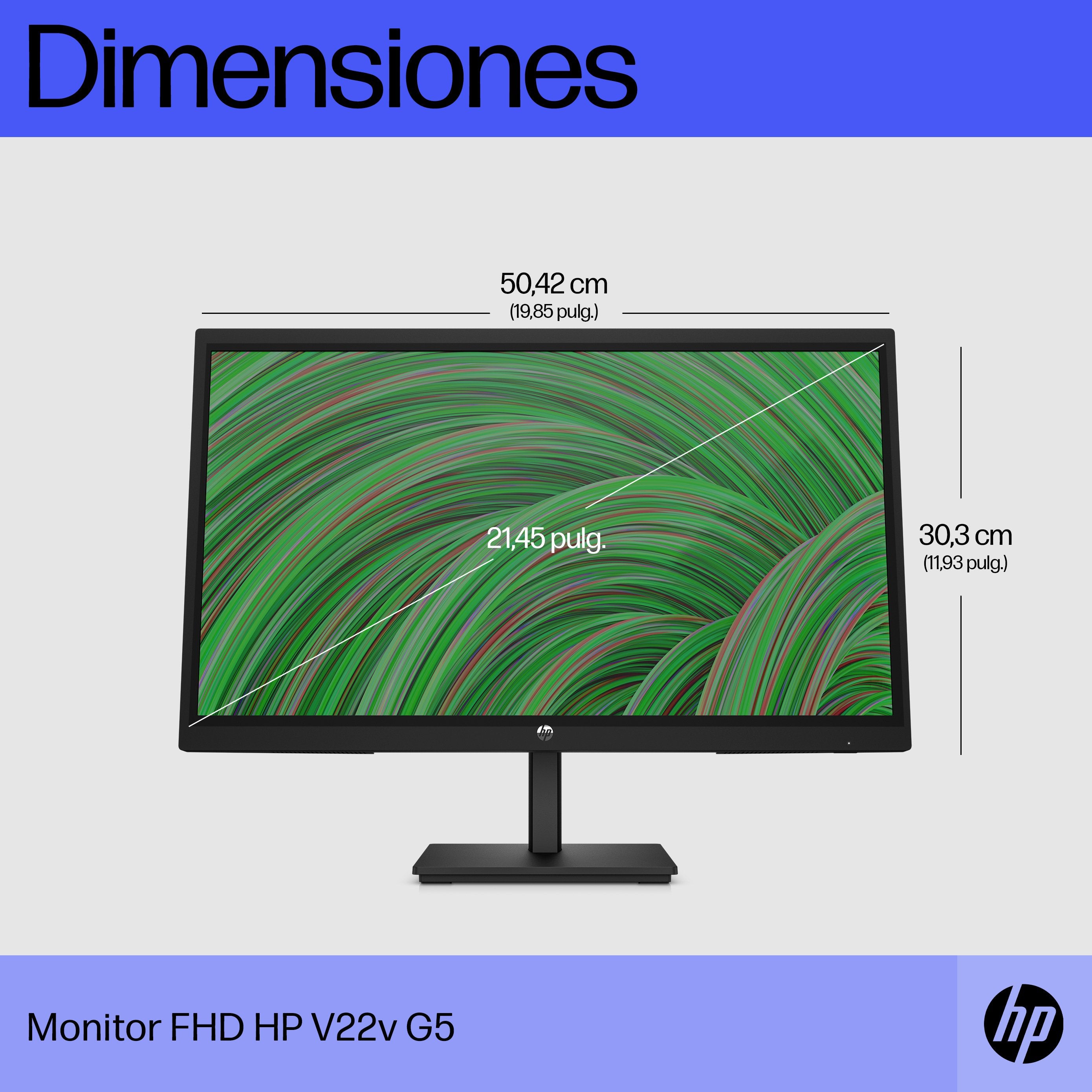 EAN 5715063348420 - HP V22v G5 FHD Monitor pantalla para PC 54,5 cm (21.4") 1920 x 1080 Pixeles Full HD LCD Negro imagen 5