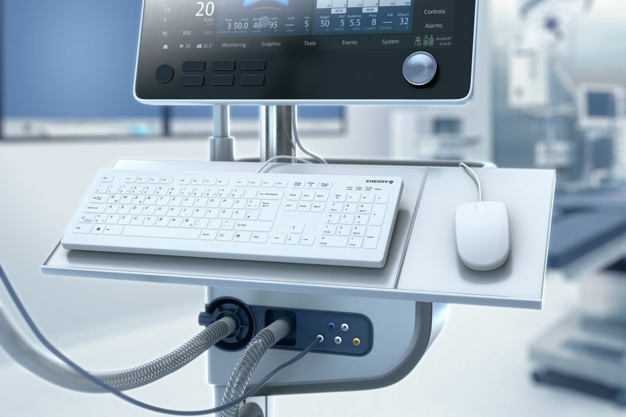 EAN 7061115223244 - CHERRY AK-C8112 teclado Médico USB AZERTY Francés Blanco imagen 6