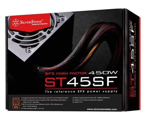 EAN 4710007224298 - Silverstone ST45SF unidad de fuente de alimentación 450 W 20+4 pin ATX SFX Negro imagen 1