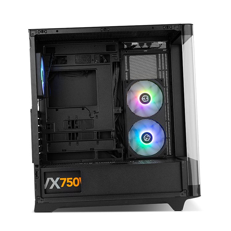 Caja Nox Hummer Ether Atx Semitorre Cristal Curvo Negro
