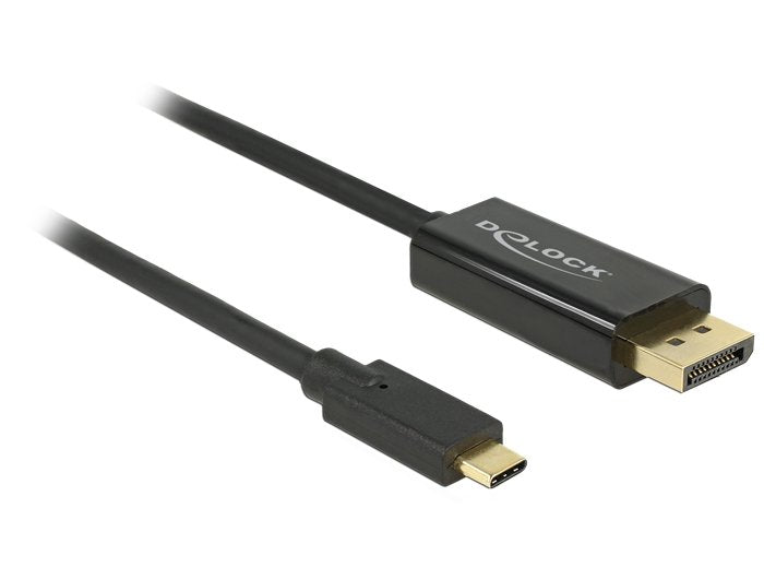 EAN 4043619852550 - DeLOCK 85255 adaptador de cable de vídeo 1 m USB Tipo C DisplayPort Negro imagen 1
