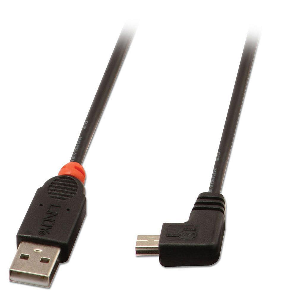 Lindy Usb 2.0 Cable Typ A/Mini-B 90° Gewinkelt M/M 1m