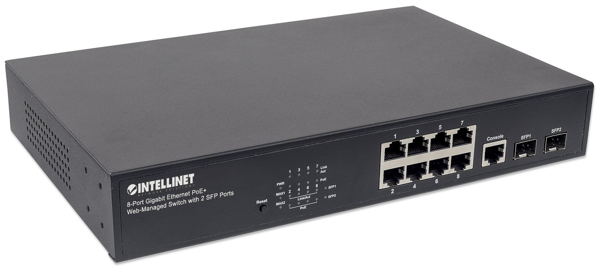 EAN 0766623561167 - Intellinet 561167 switch Gestionado Gigabit Ethernet (10/100/1000) Energía sobre Ethernet (PoE) Negro imagen 3