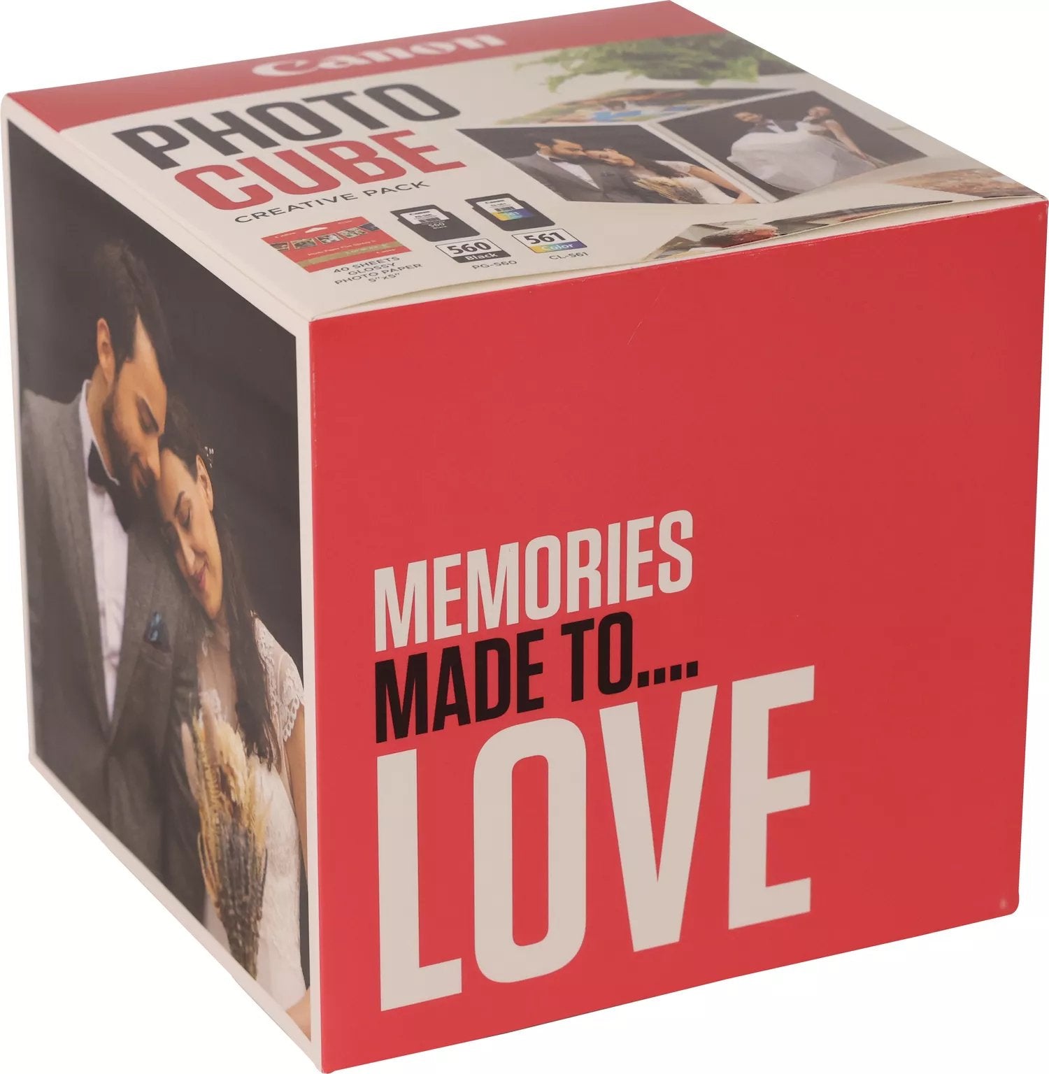 Canon Value Pack Negro / Varios Colores Pg-560+Cl-561 Photo Cube Creative Pack + 13x13 Cm Fotopapier 40 Blatt 360 Copias