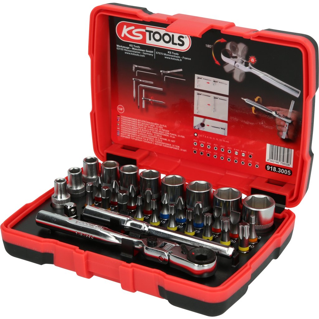 Caja De 33 Piezas Con Torsión De 1/4" De Ks Tools