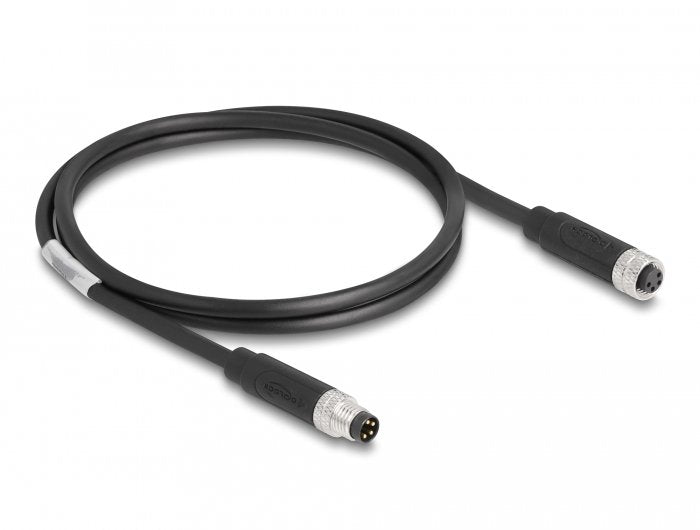 Delock M8 A-Kodiert 4 Pin Cable Stecker Zu Buchse Pur (Tpu) 1 M