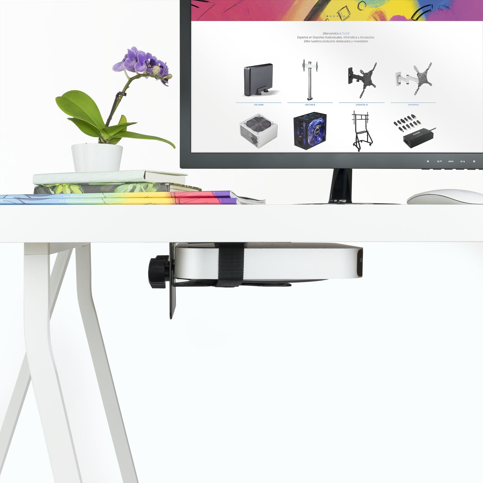 EAN 8433281009578 - TooQ TCCH0001-B soporte y montura para estación de trabajo/PC todo en uno 5 kg Negro imagen 5