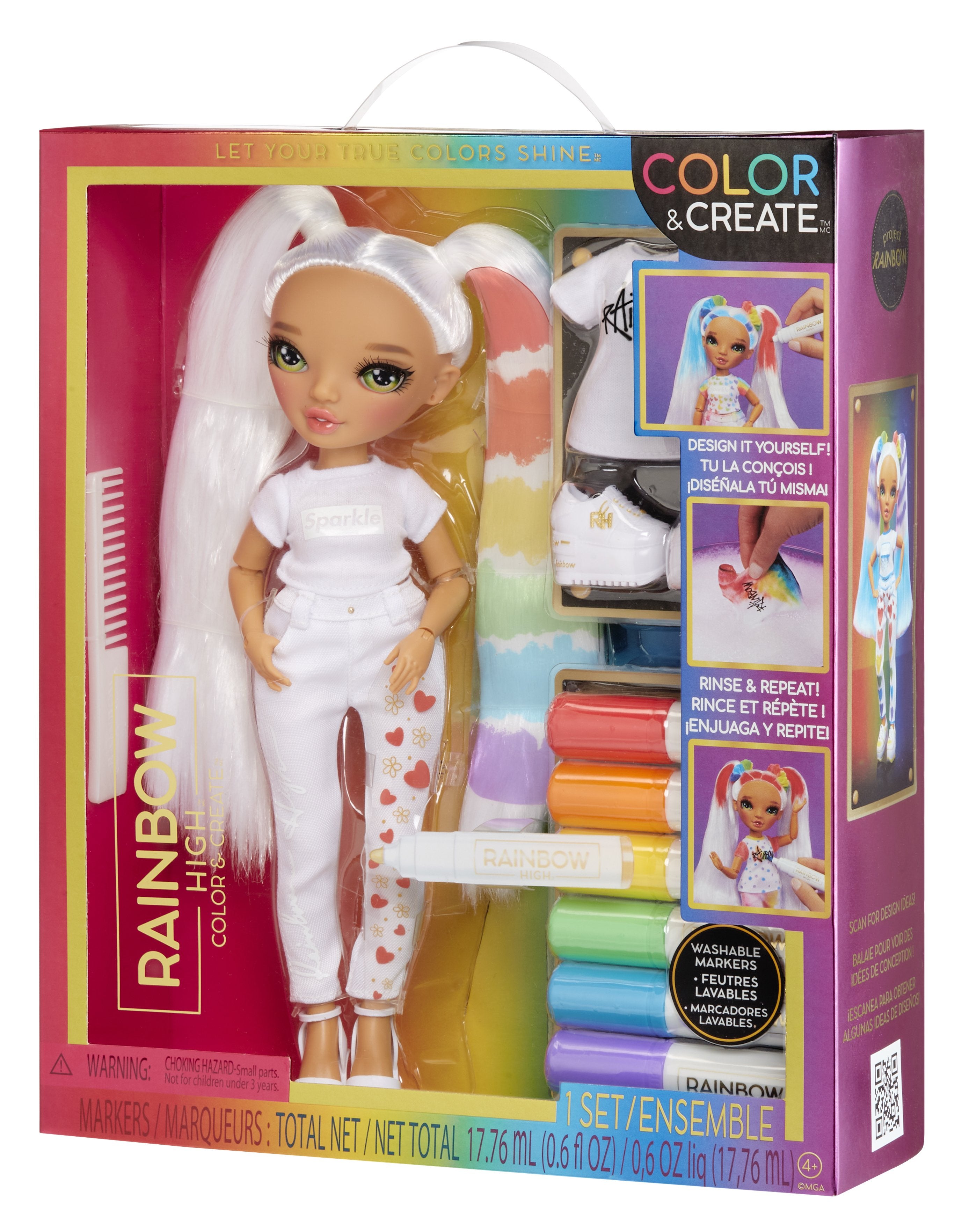 EAN 35051500407 - Rainbow High Color & Create Fashion Doll- Character 3 (green eyes) imagen 5