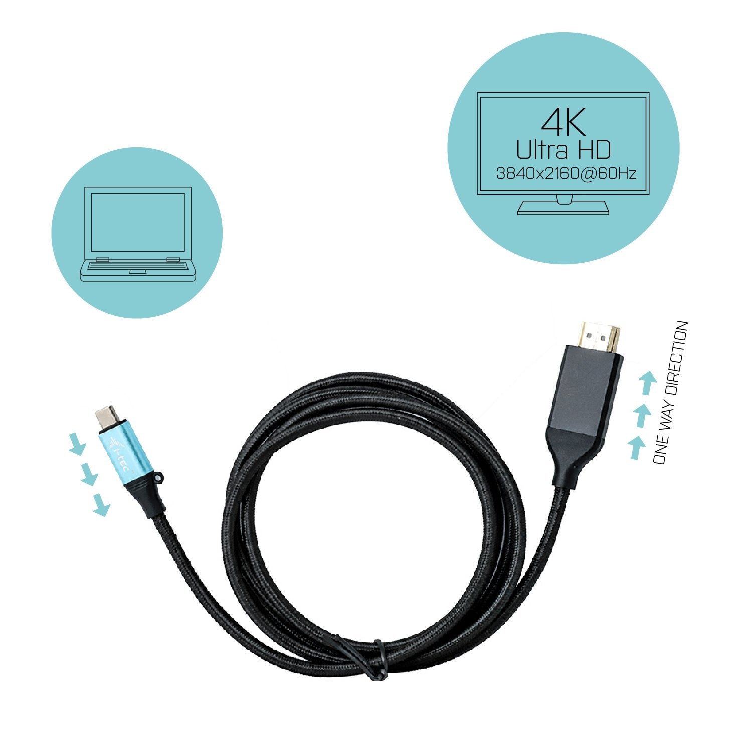 EAN 8595611703324 - i-tec C31CBLHDMI60HZ2M adaptador de cable de vídeo 2 m USB Tipo C Negro imagen 4