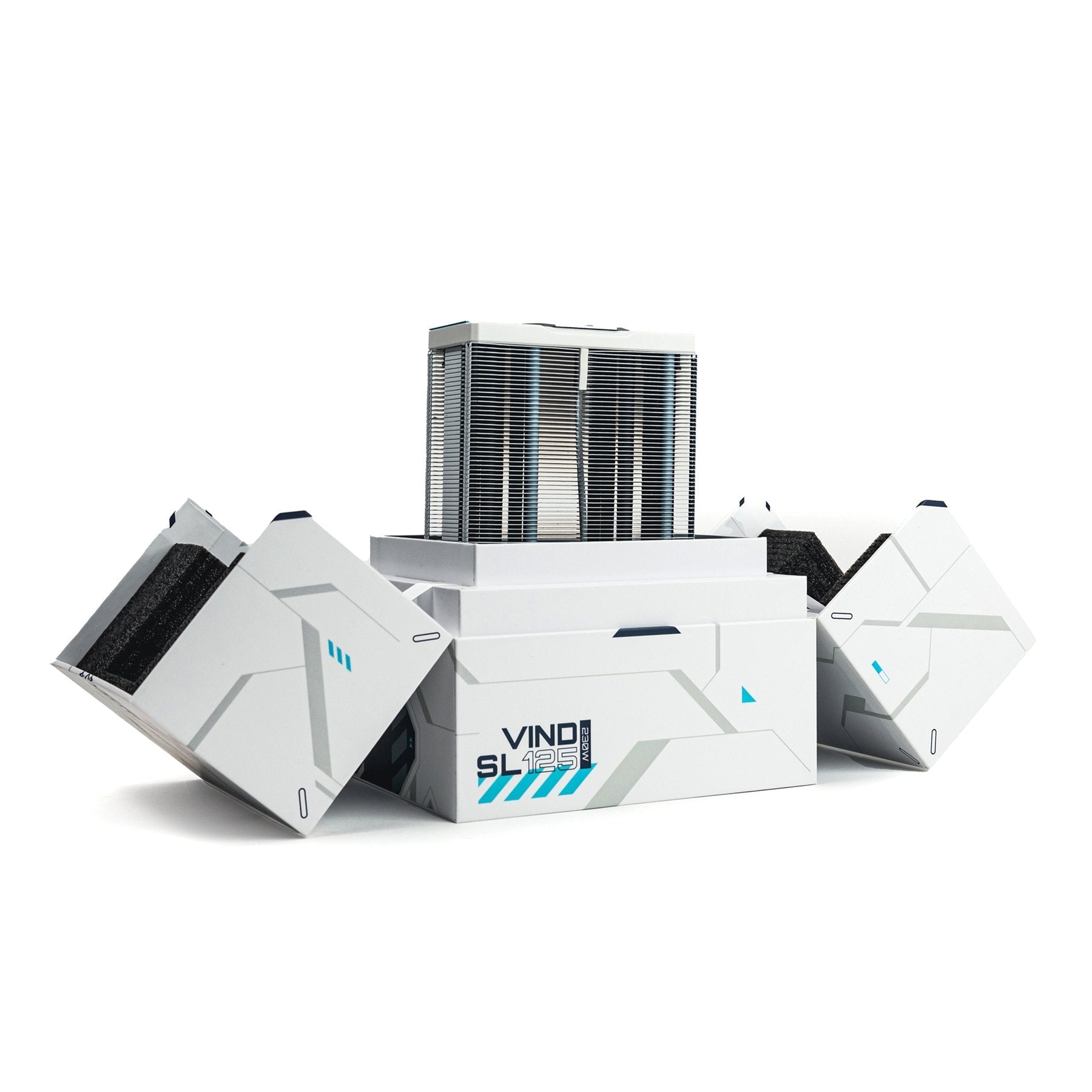 EAN 5298003820182 - Valkyrie VK-AIRSL125W sistema de refrigeración para ordenador Procesador Refrigerador de aire Negro imagen 3