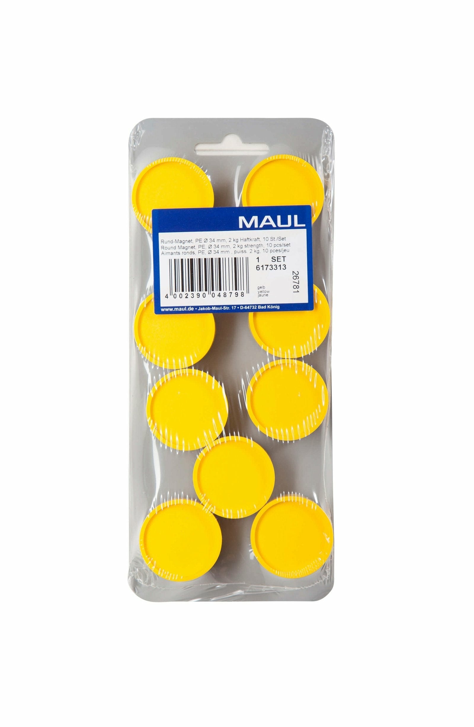Maul Indumriemagnet Rund 29mm 10 Mück Amarillo
