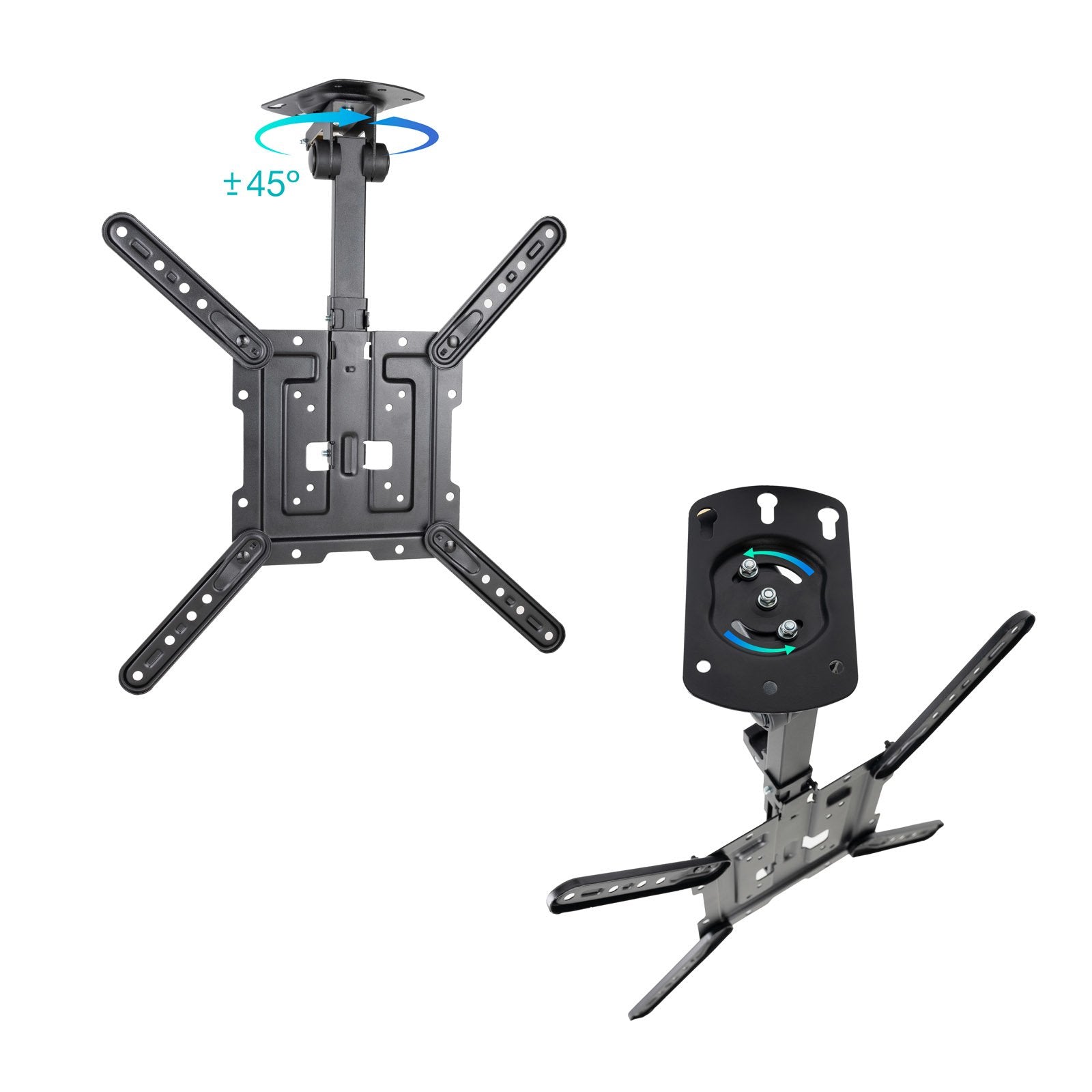 Tooq Soporte Techo Pantalla 23-55 Giro 180º - Inclinable - Negro