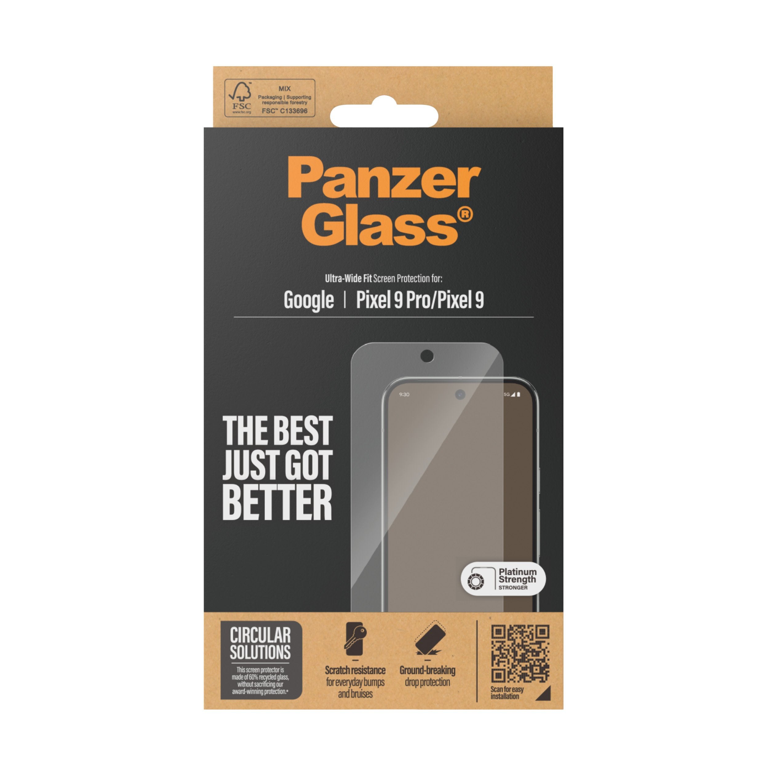 EAN 5715685000553 - PanzerGlass ® Screen Protector Google Pixel 9 5G | 9 Pro 5G | Ultra-Wide Fit Protector de pantalla 1 piez imagen 3