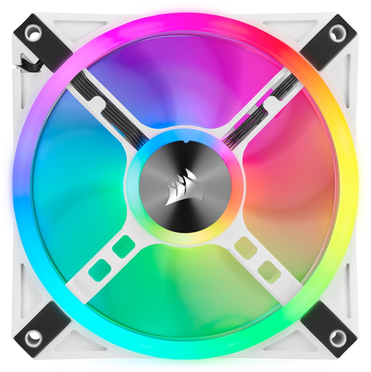 Case Acc Fan 12cm Corsair Ql120wh Rgb 3pcs Rgb Pwm 1500rpm 71m³/H 26dba 4pin Triple Pack White