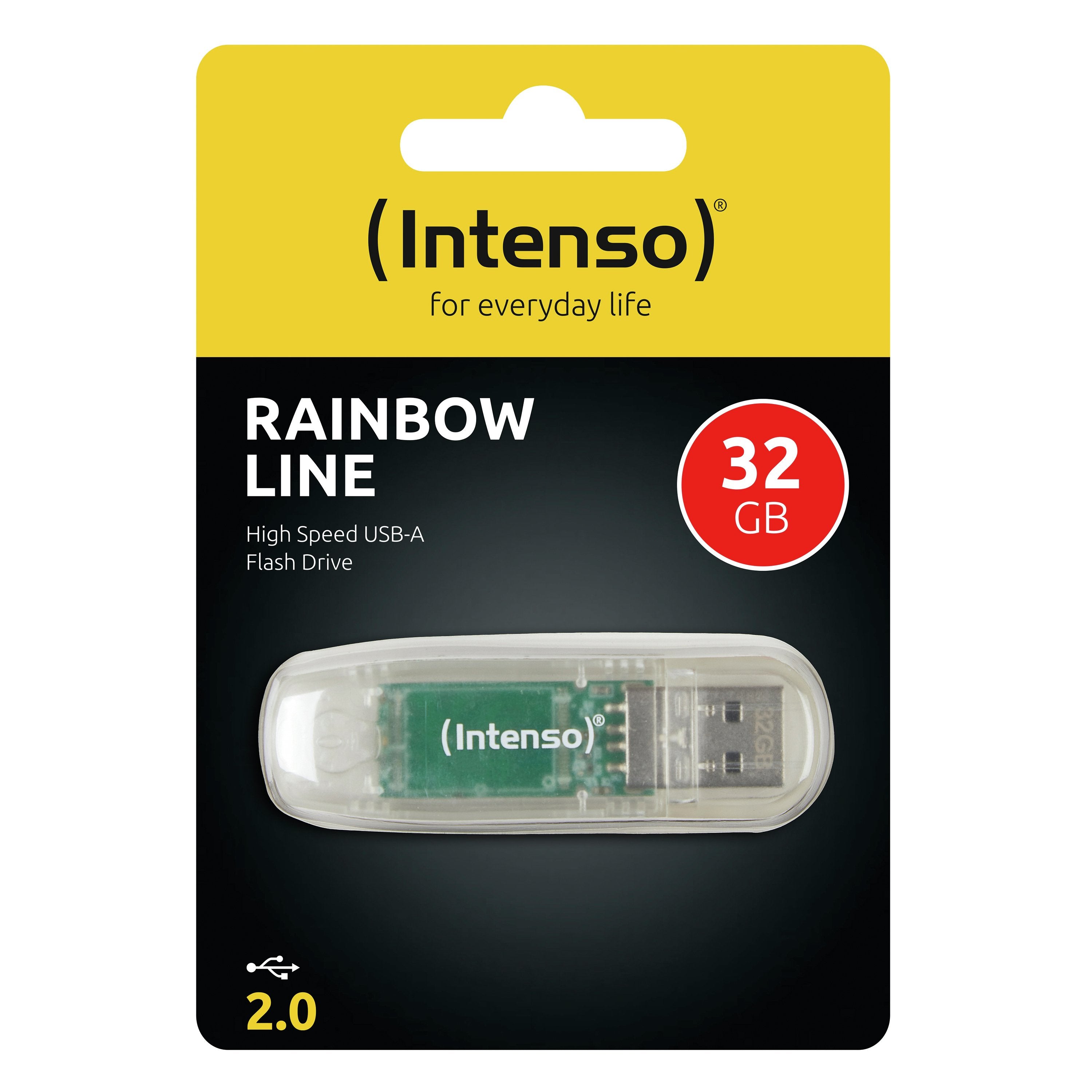 Pendrive Intenso 32gb Usb2.0 Rainbow Transparente