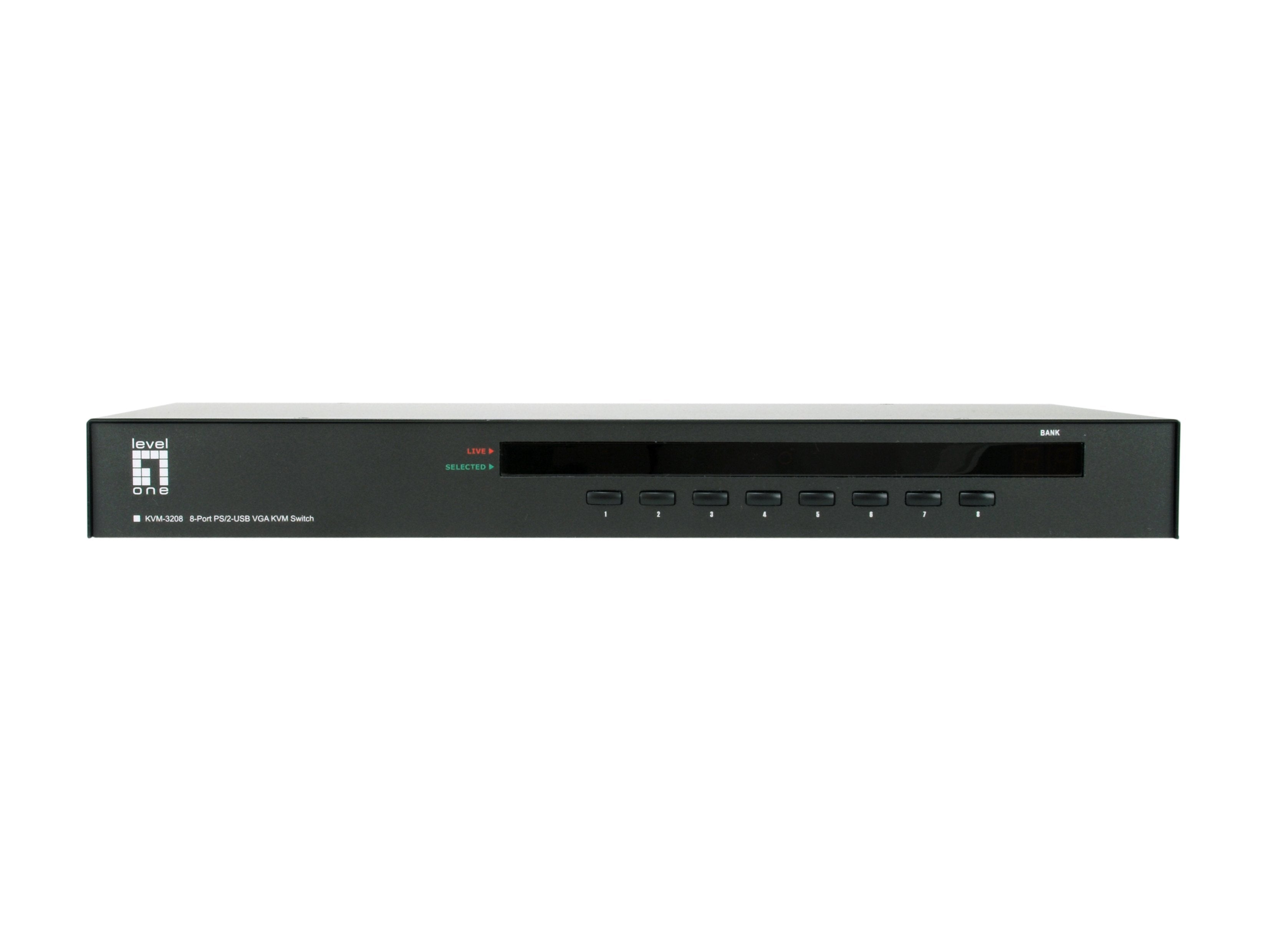 EAN 4015867229385 - LevelOne KVM-3208 interruptor KVM Montaje en rack Negro imagen 3