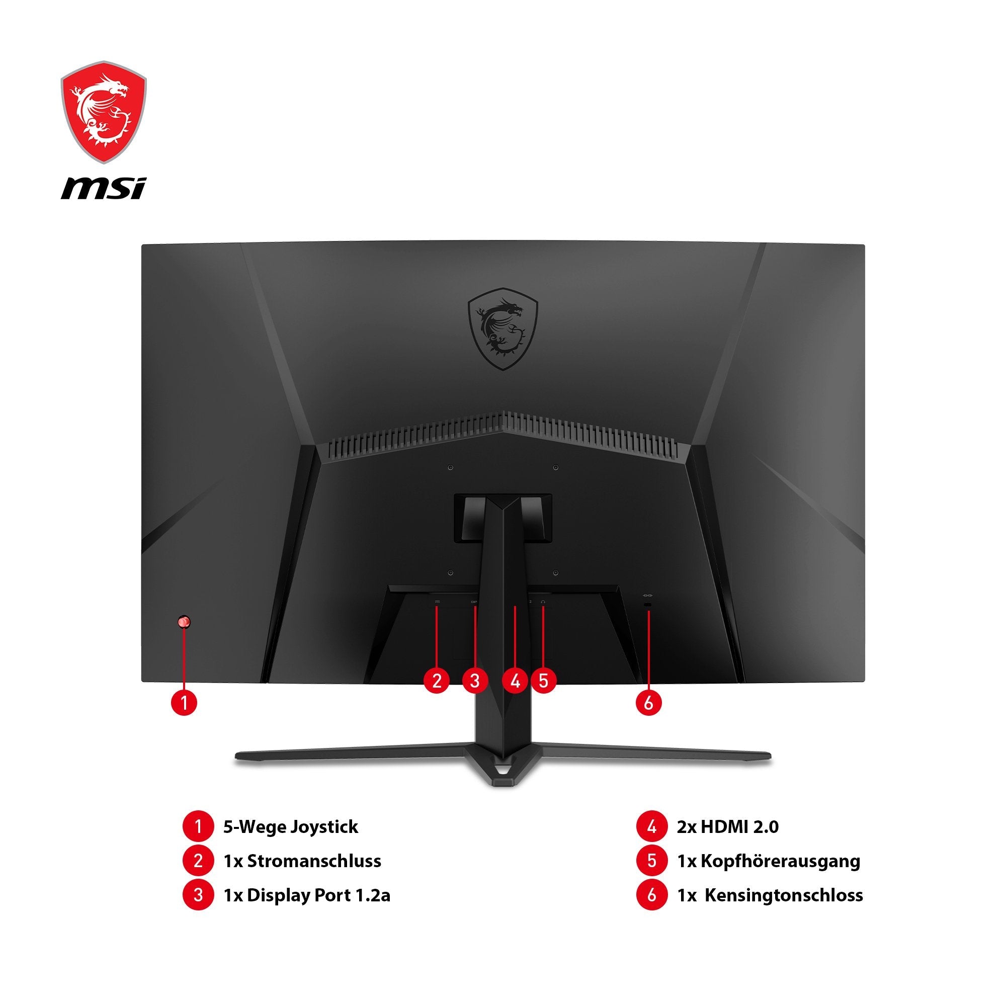 Monitor Gaming Msi Optix G32c4xde, 32" Negro, Fhd, Va, Hdmi, Displayport, Panel 250hz