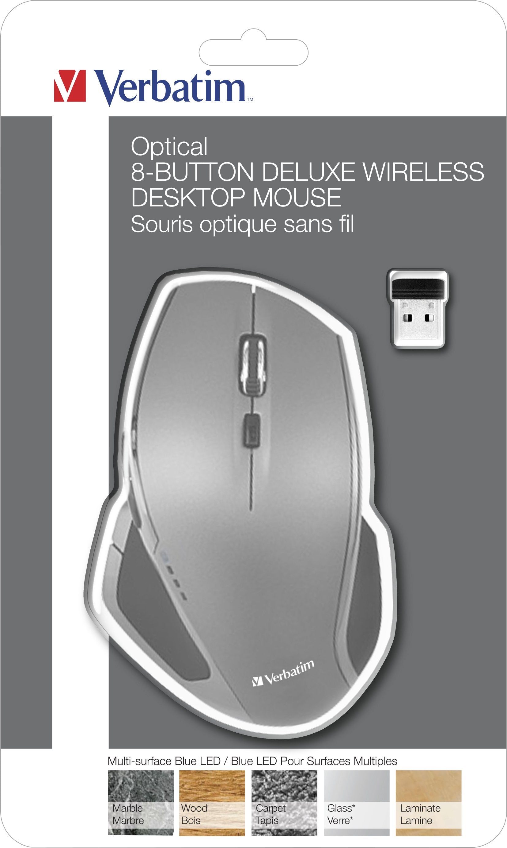 Verbatim Mouse Inalámbrico De 8 Botones Blue Led