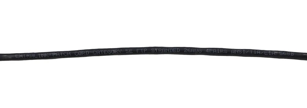 Extralink Lan Patchcord Cat.5e Ftp 2m Foiled Twisted Pair Bare Copper Black